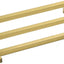 Manijas doradas latón cepillado para cajones 7.5pulg set 50
