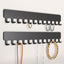Organiz. collares autoadhesivo pared 2 pzas negro