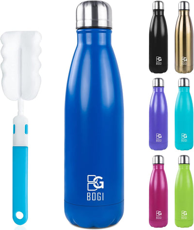 Botella agua acero inox doble pared 17oz color azul