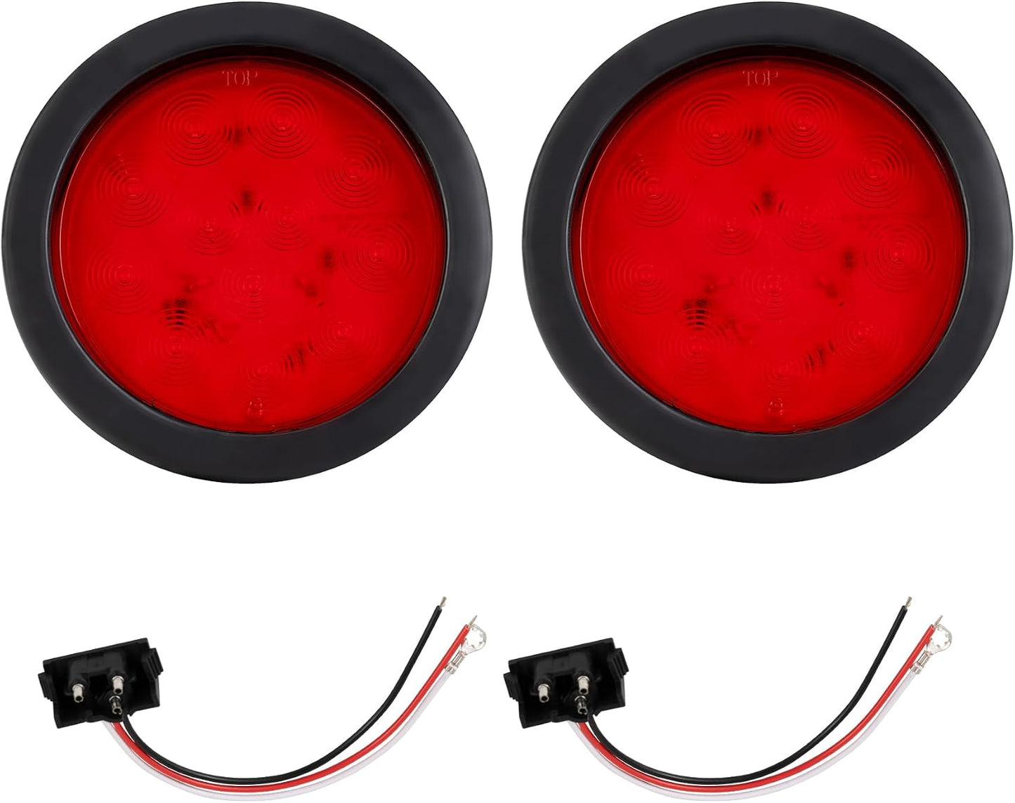 2 Pzas Luces Traseras LED 4" para Remolque 3en1