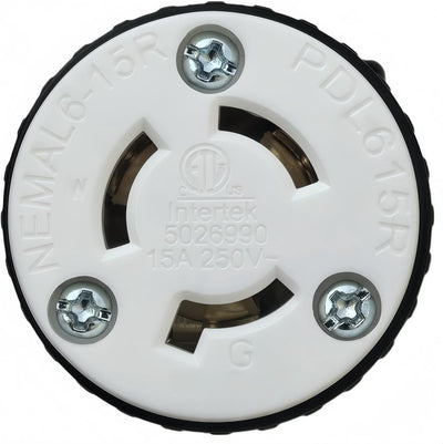 Receptáculo NEMA L6-15R 15A 250V conector hembra industrial