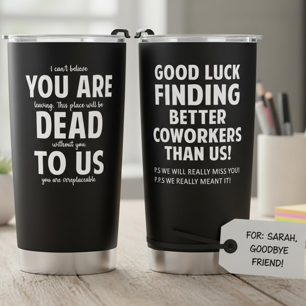 Vaso 20oz regalo despedida compañero trabajo