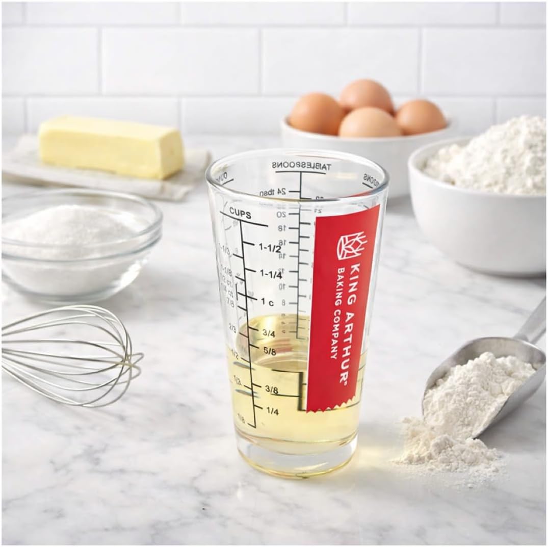 Vaso medidor vidrio pesado multiusos para líquidos y secos