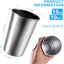 Set 10 Vases Acero Inox 16oz Irrompibles para Bar Hogar