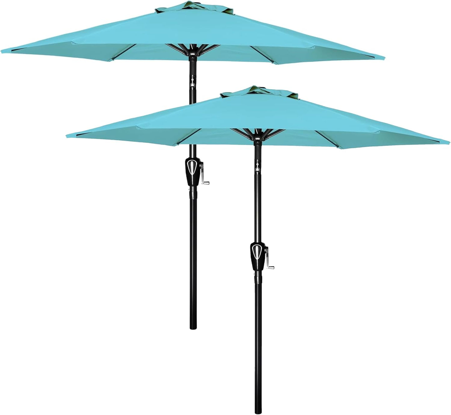 2 Pack Sombrilla 7.5ft para patio con manivela