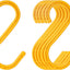 6 Ganchos ABS 8.26" Amarillo para cocina armario baño jardín