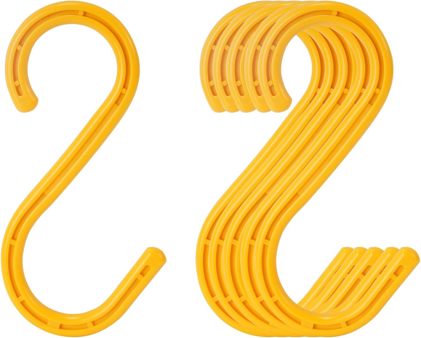 6 Ganchos ABS 8.26" Amarillo para cocina armario baño jardín