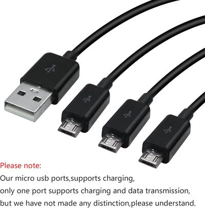 Cable divisor USB A 2.0 a 3 micro USB 3.3pies