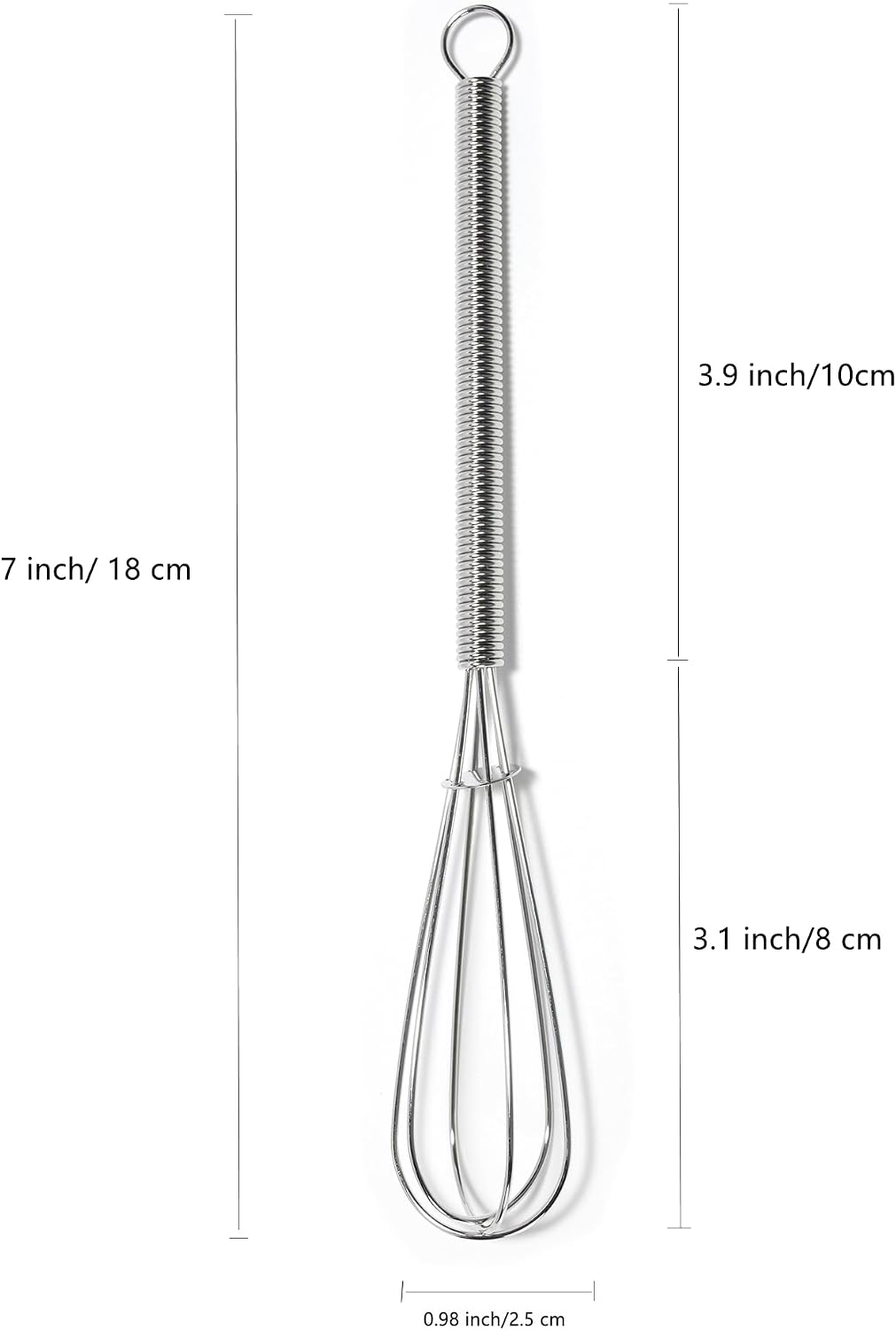 Batidor de mano acero inox 7pulg 8pzas para huevo harina