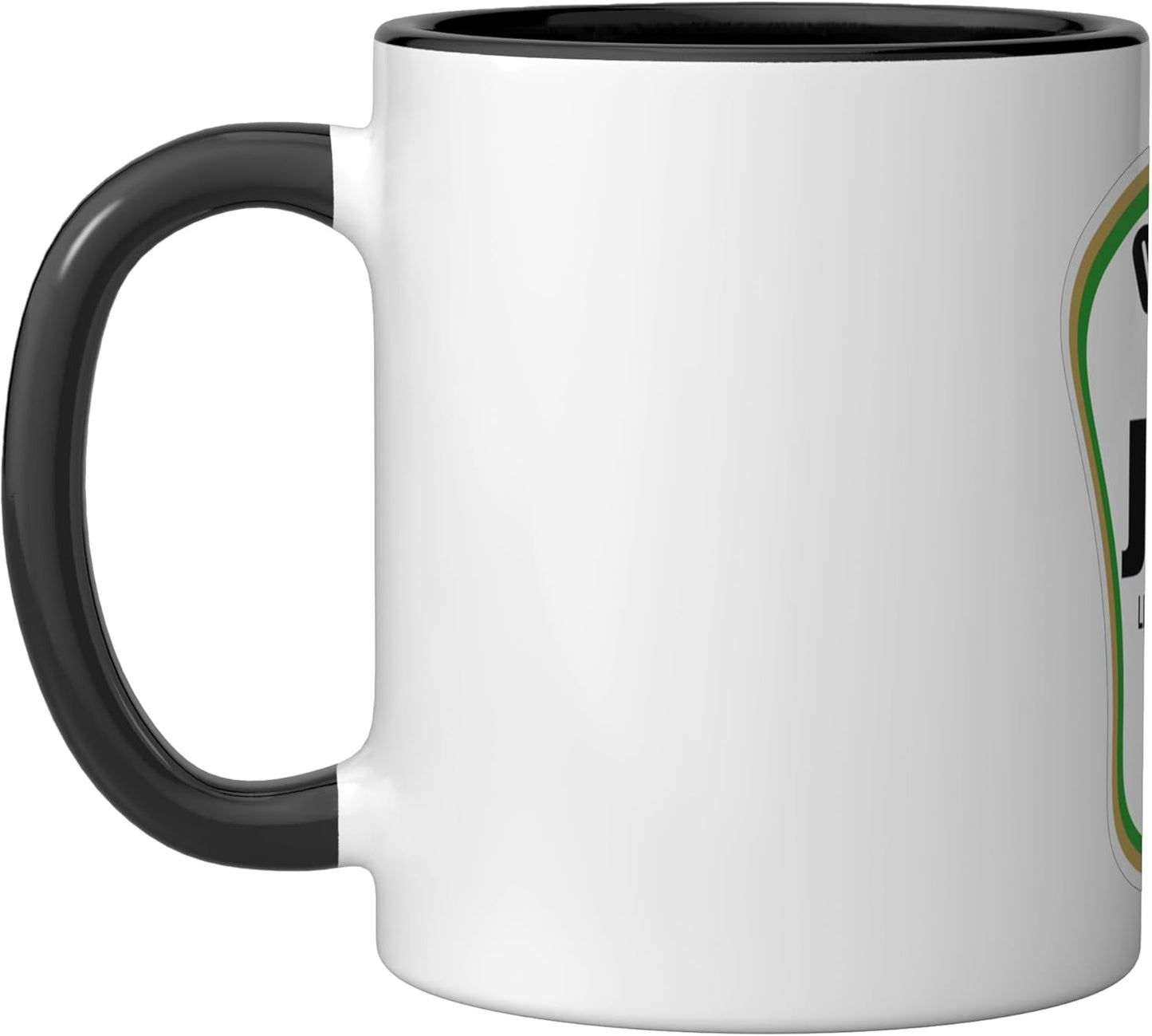 Taza Cerámica Ketchup con Diseño Negro/Blanco