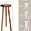 Soporte redondo para plantas madera 30pulg taburete teca