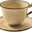 Taza y platillo de cerámica con leche para capuchino, té, expreso, microondas y lavavajillas