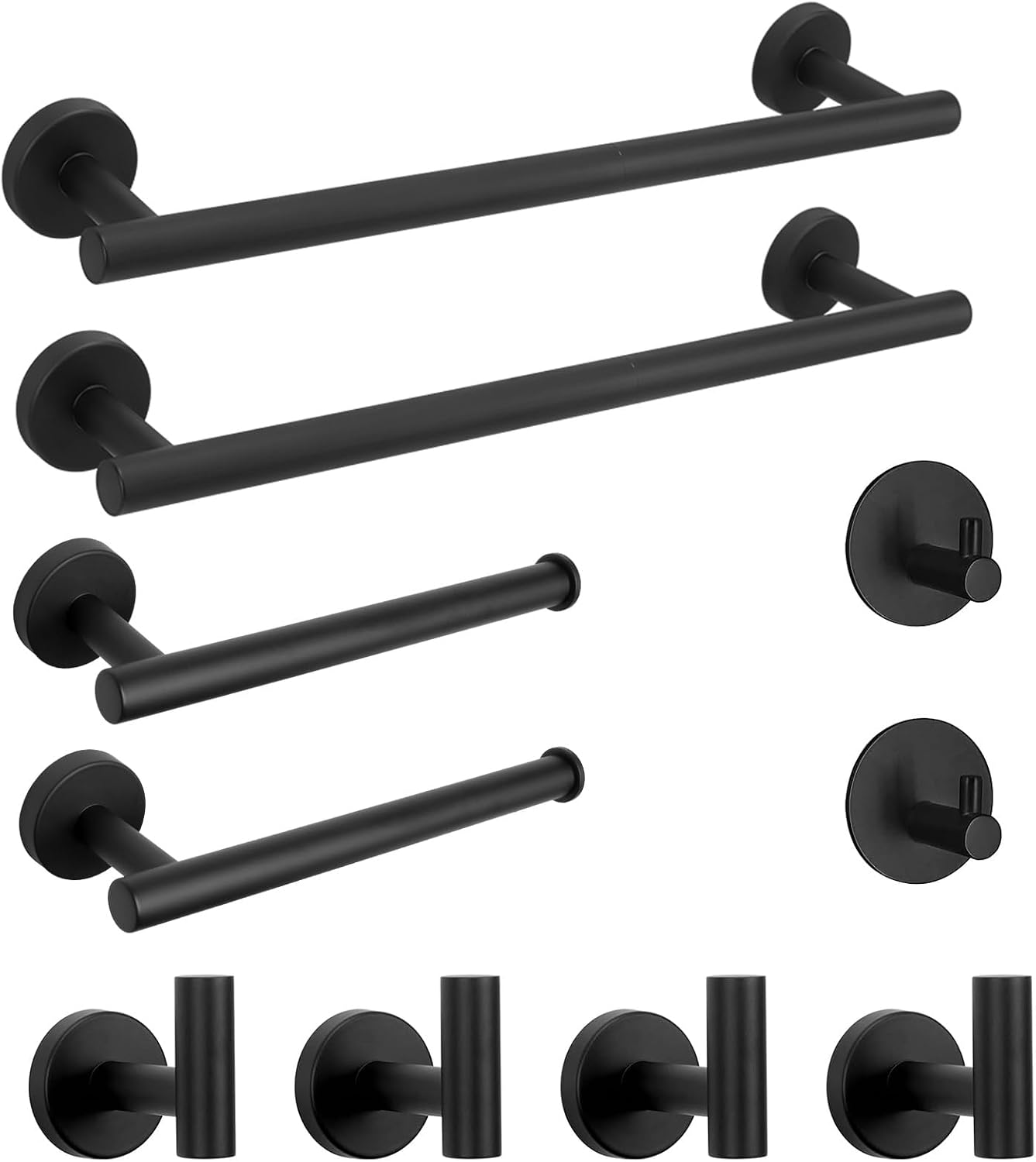 Set accesorios baño acero inox toallero soporte papel