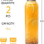 Botella vidrio 16oz con tapa acero inox reutilizable