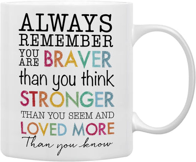 Taza cerámica regalo inspirador para mujer con texto