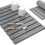 Tapete secado rápido piedra gris 24x16pulg plegable
