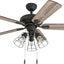 Ventilador techo LED 42pulg estilo industrial bronce
