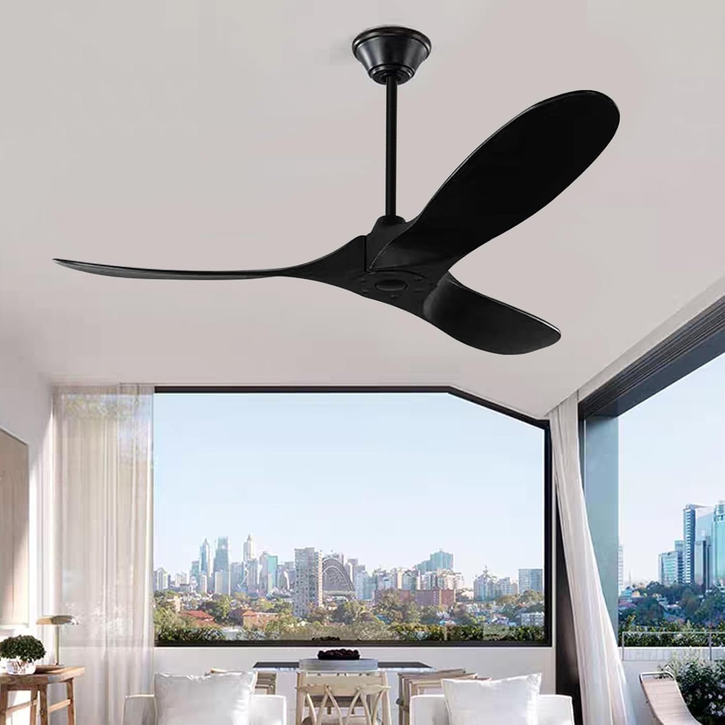 Varillas ventilador techo 24pulg negro mate