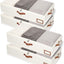 4 Organiz. Ropa Cama con Cremallera 31.5x15.7" Beige