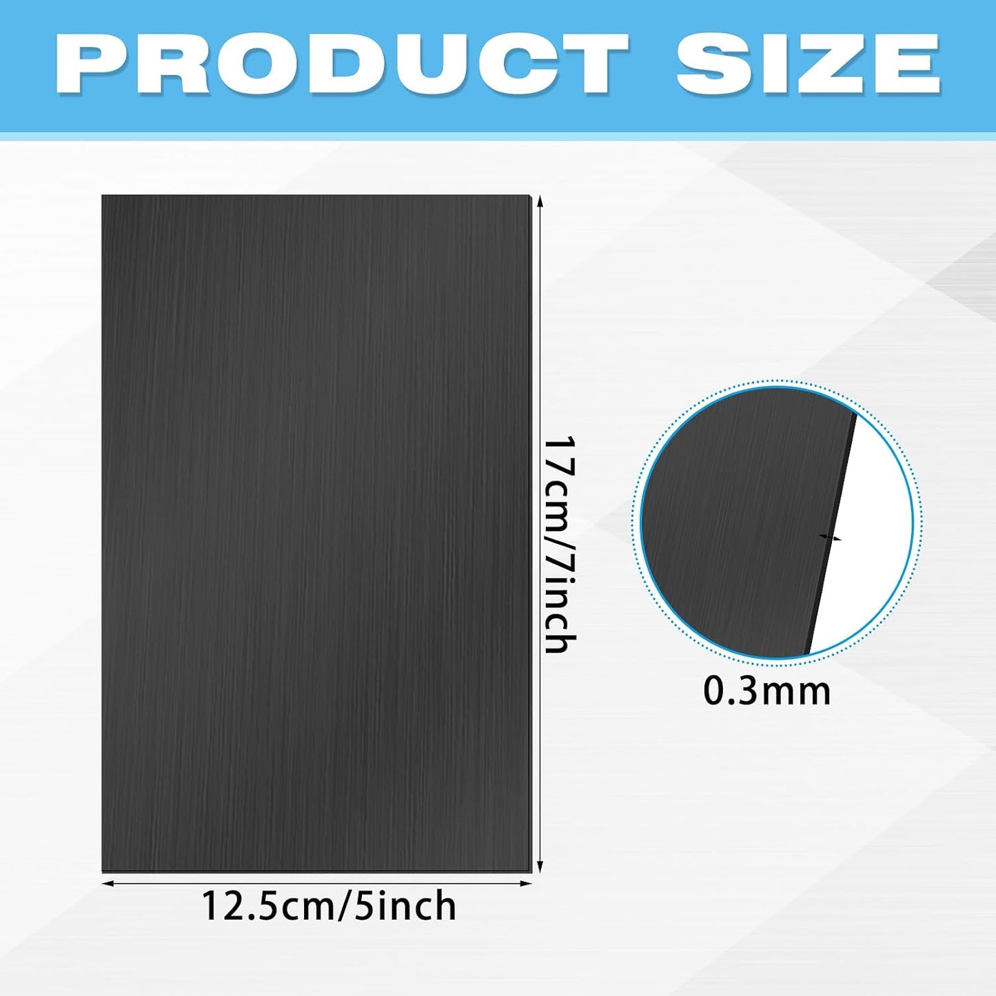 20 Pzas Chapa Aluminio 5x7pulg Intermitencia Negro