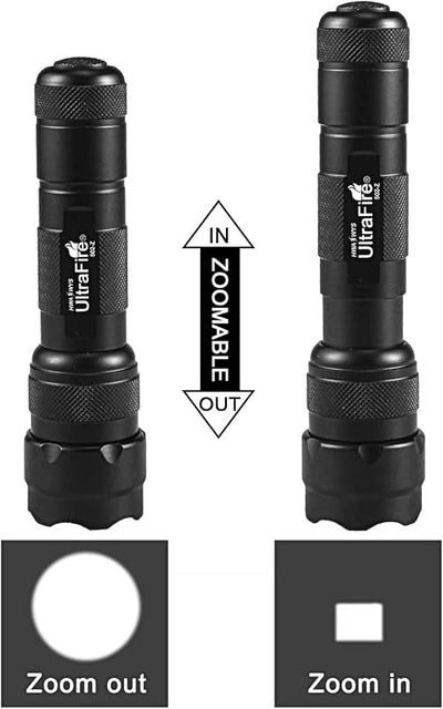 Linterna led 1200 lúmenes con funda cinturón y cargador