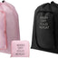 2 Pzas Bolsa Lavandería Viaje 22x18" Rosa Negro