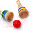 Set 12 pelotas madera taza cuerda juguetes vintage niños