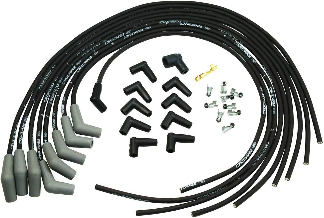 Set cables bujía racing núcleo espiral 9mm HEI V6/V8