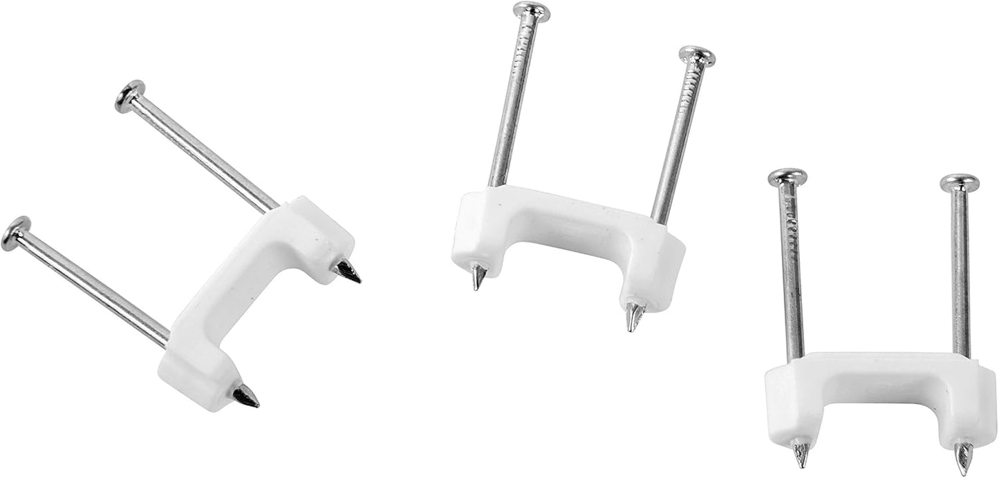 Grapas plástico para cables eléctricos 3/4pulg 175uds blanco