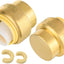 2 Tapones Ajuste Presión 3/4pulg Latón Con Clip Plomería