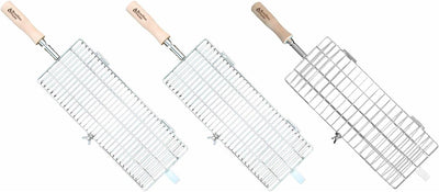 Cestas asador comp 3 brochetas 5 pinchos parrilla portatil
