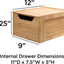 Cajón alto bambú apilable cocina oficina baño 12x9x6.25"