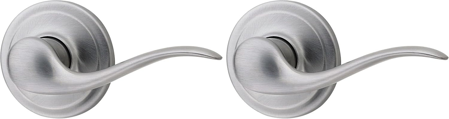 Manija puerta paso elegante sin bloqueo cromo satinado