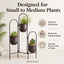 Soporte plantas 3 niveles metal 35pulg interiores