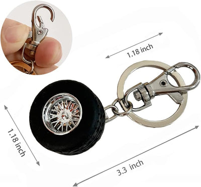 Llavero neumático de goma para coches y motos