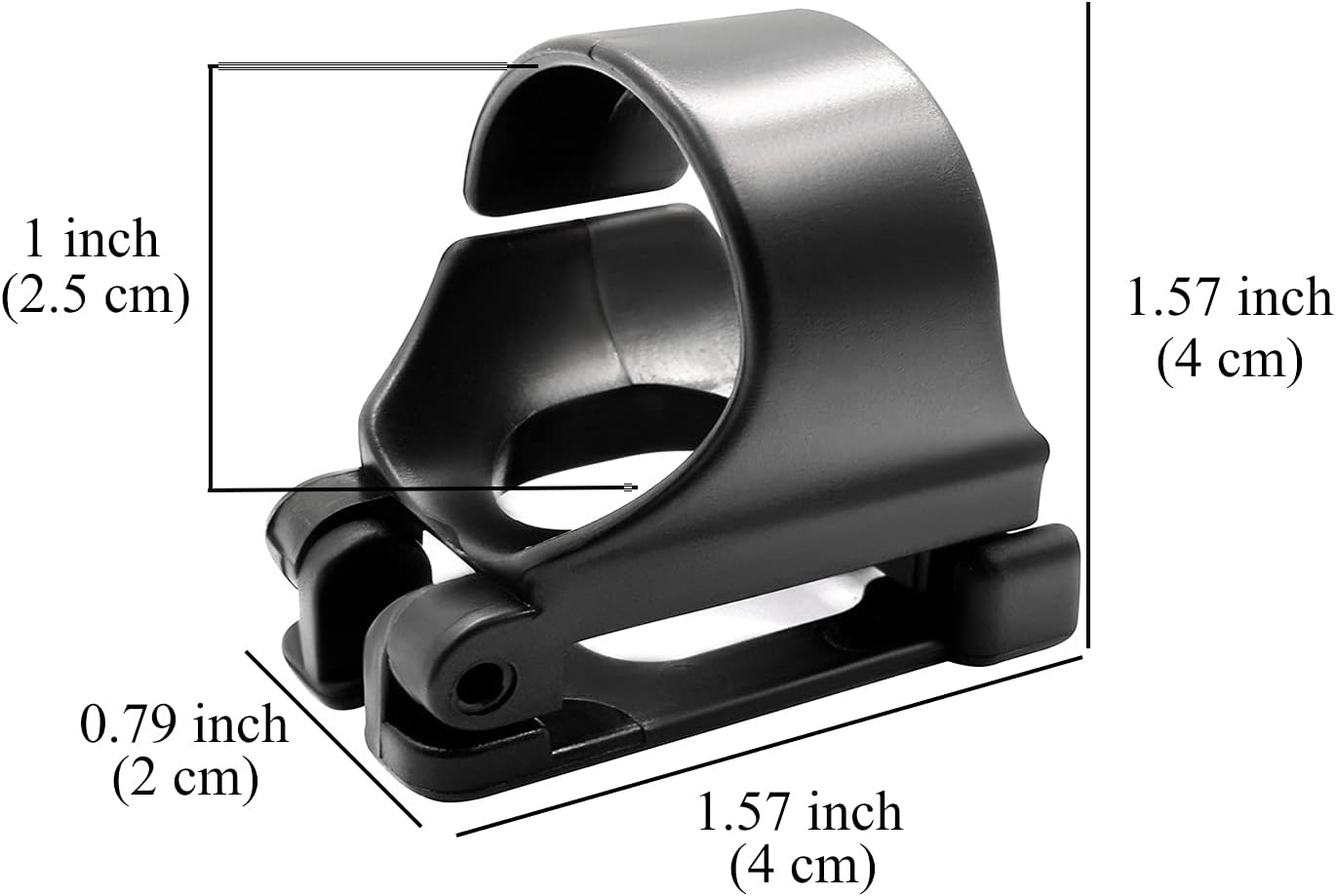 2 Pzas Retenedor Snorkel Plástico Universal Negro