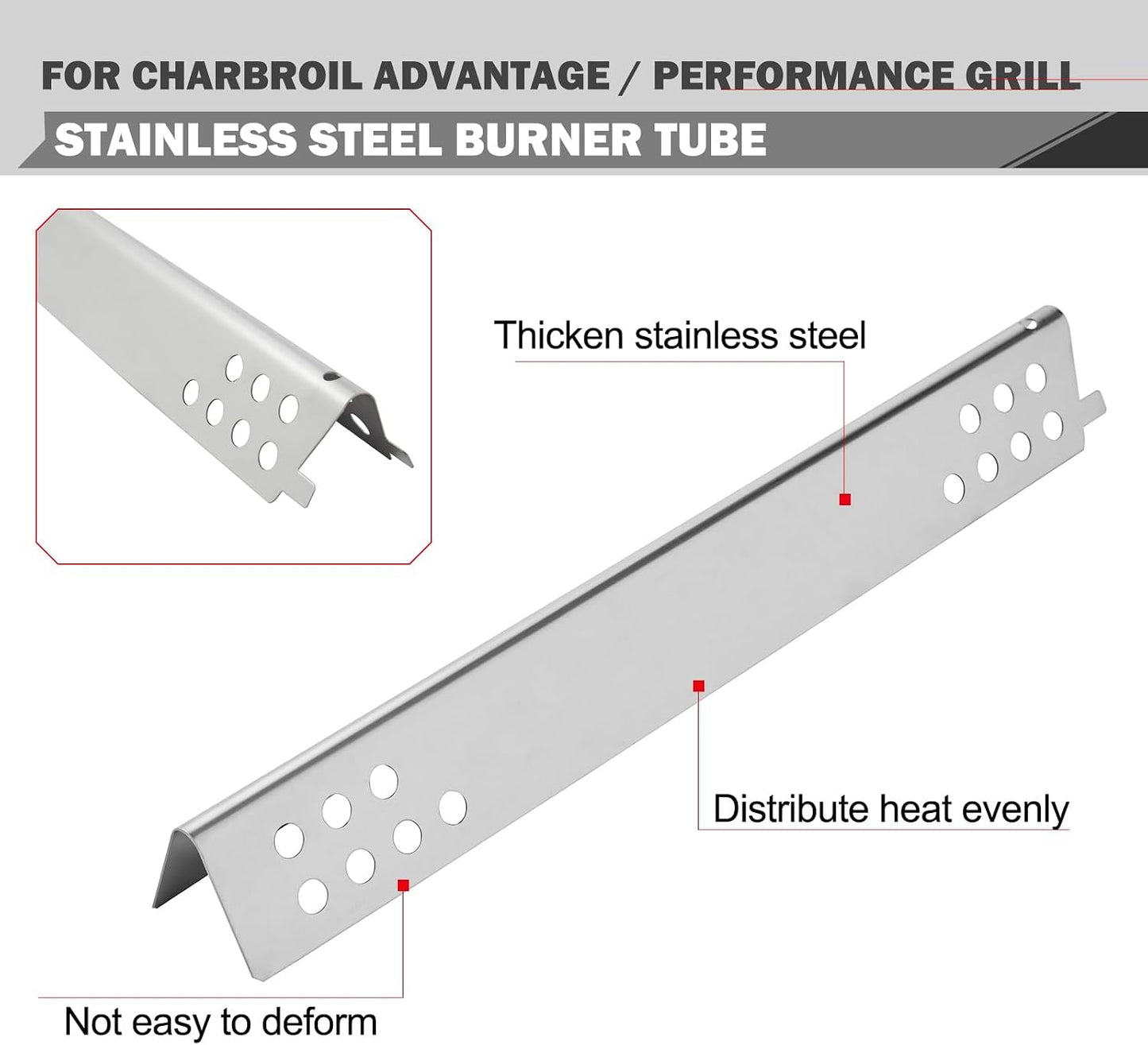 Repuesto quemador Charbroil Advantage 3 pzas