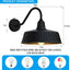 Luz granero exterior impermeable cuello cisne negro