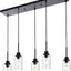 Lámpara colgante isla cocina 5 luces vidrio