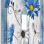 Cubiertas interruptor 1 gang florales azul turquesa rústico