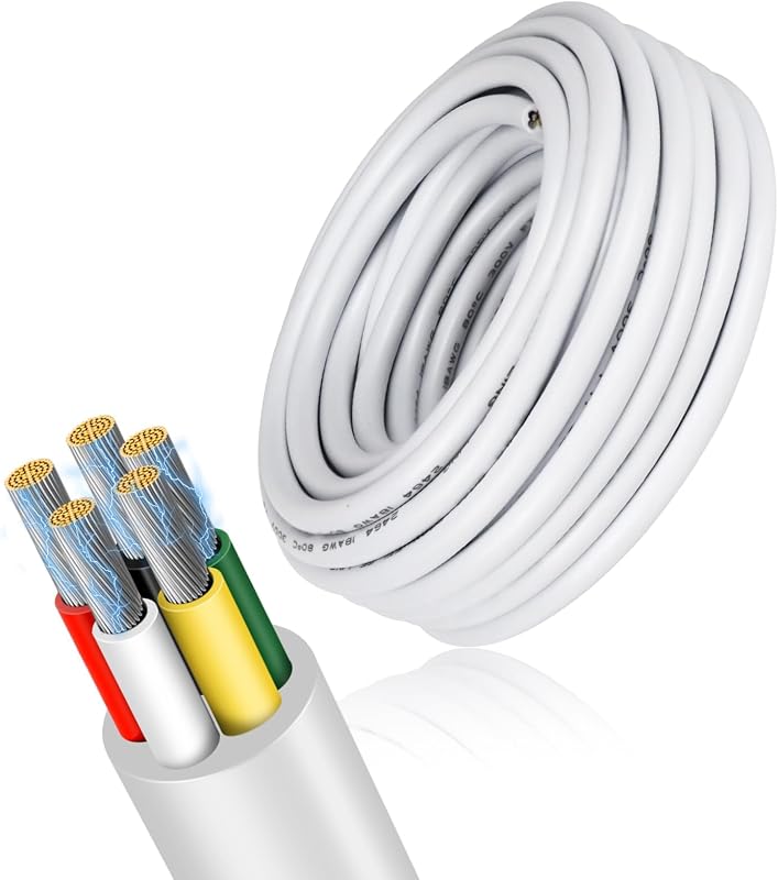 Cable eléctrico 18/5 AWG cobre estañado 100 pies flexible