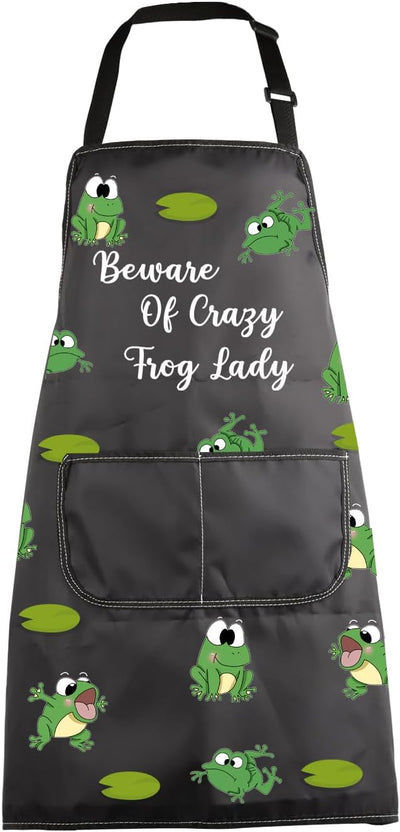 Delantal de rana para cocina mujer regalo divertido