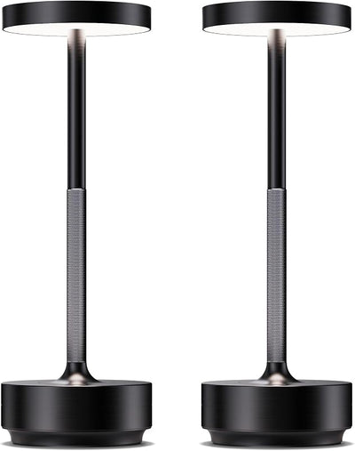 2 Lámparas Mesa Inalámbricas LED Recargables 5000mAh IP54