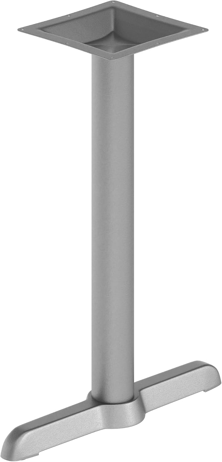 Mesa nte 5x22pulg base en T hierro fundido color plateado