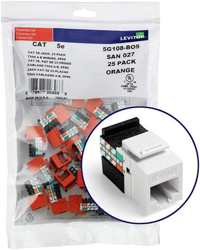 Conector Quickport Cat 5e pack 25 amarillo