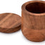 Caja joyas madera acacia para anillos boda aniversario 3x3"