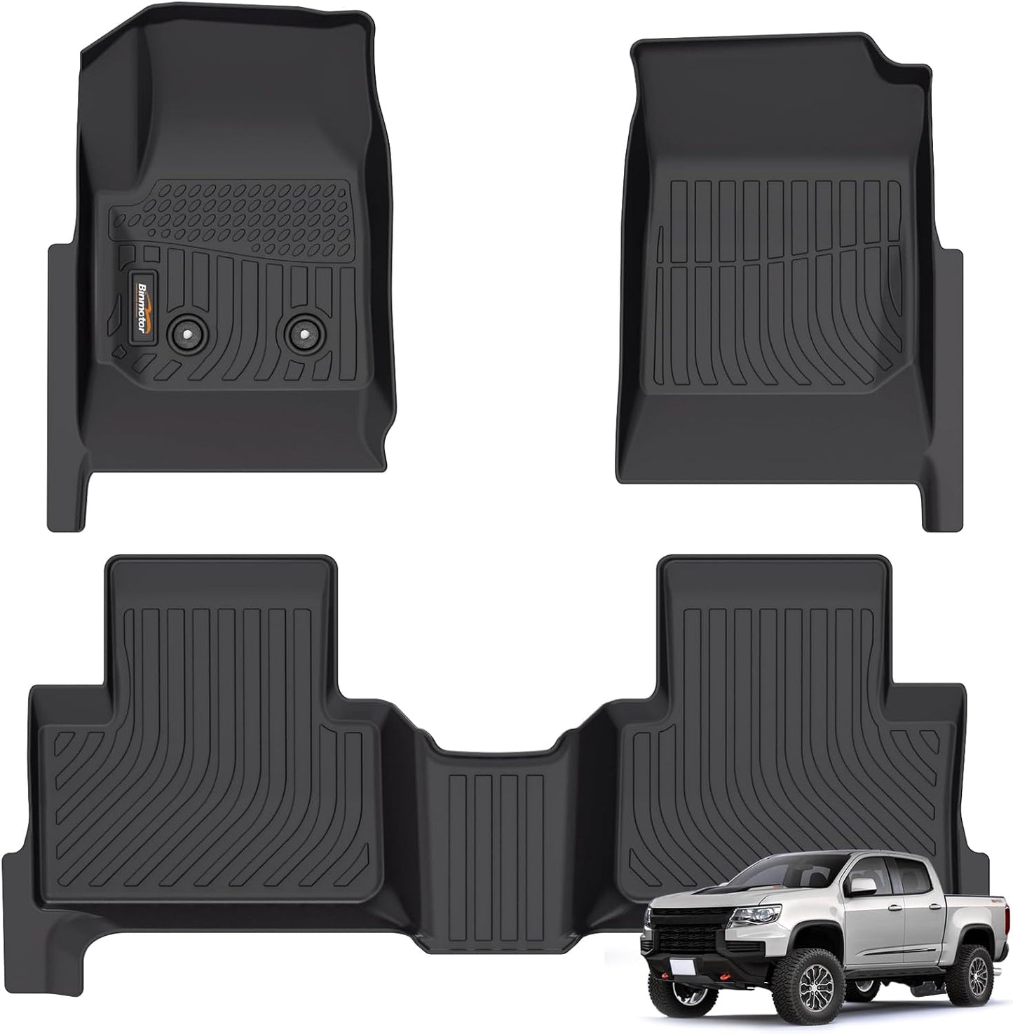 Alfombrillas Chevy Colorado/GMC Canyon 2015-22 TPE negro