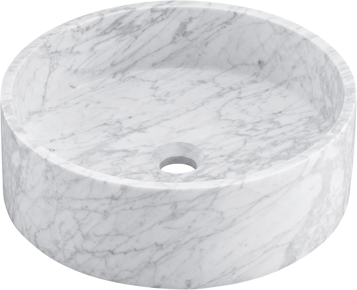 Lavabo redondo 17pulg color gris mármol