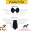 Corbatín negro para gato con cuello ajustable