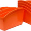 Contenedores libros naranja pack 6